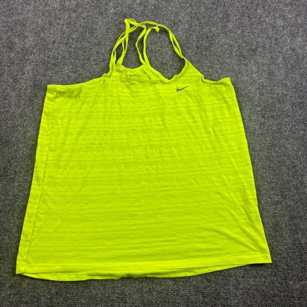 NIKE Women’s Neon Yellow Dri-Fit Athletic Tank Top size: Medium